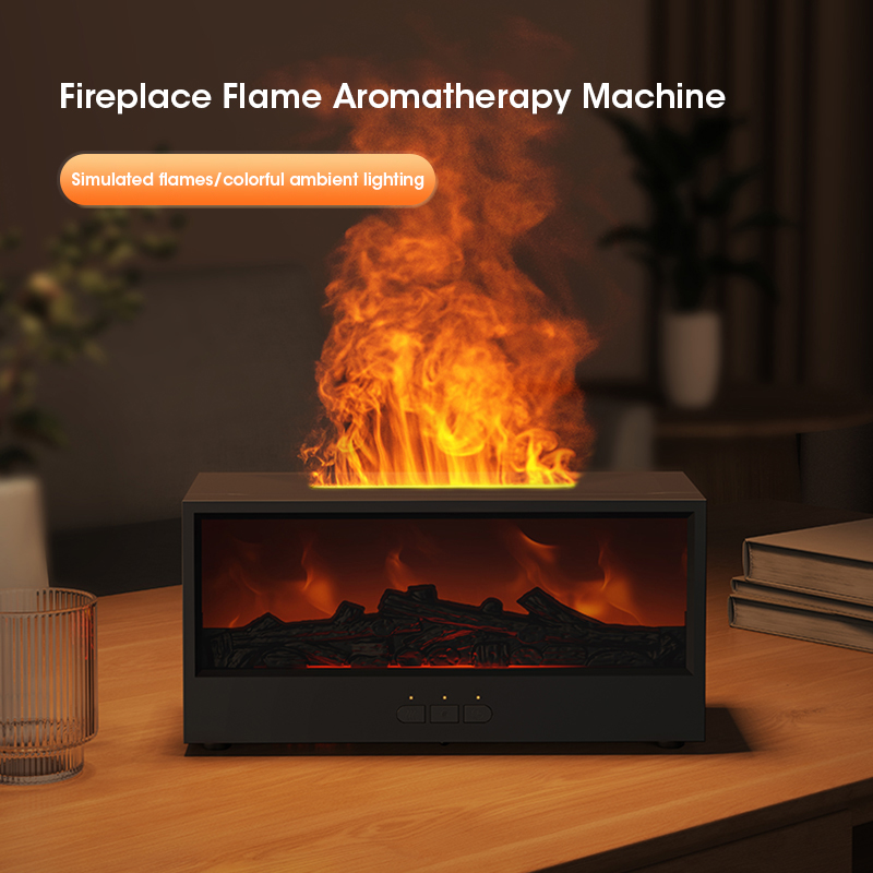 Home Fragrance System - 150ml Simulated Fireplace Aroma Diffuser Flame