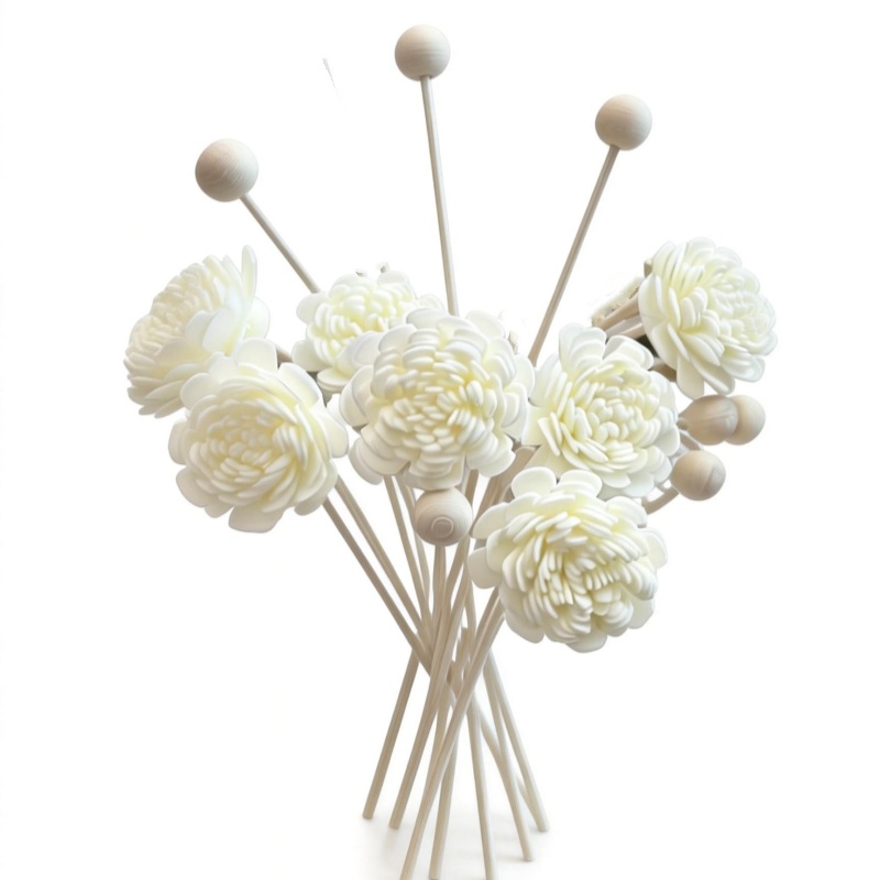 Home Fragrance Reed Diffuser - 10PCS Artificial Flower Rattan Reed Fragrance