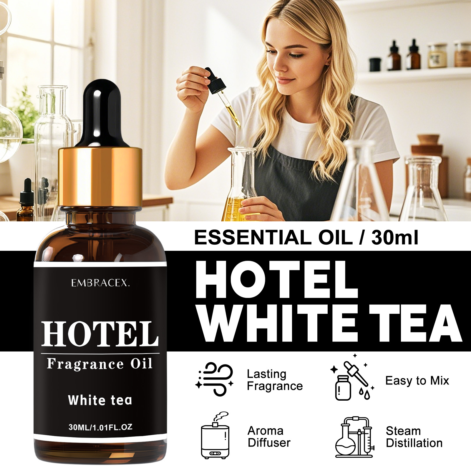 30ml Hotel White Tea Fragrance - đánh giá và giá Reed Diffuser Set